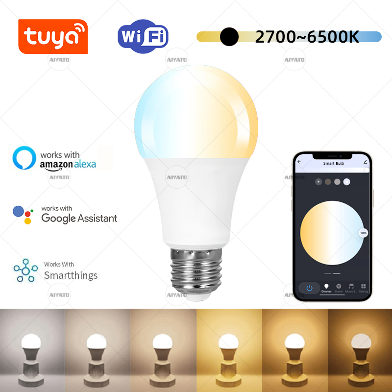 Smart Home Group - Tuya WIFI LED ampoules intelligentes 2700-6500K