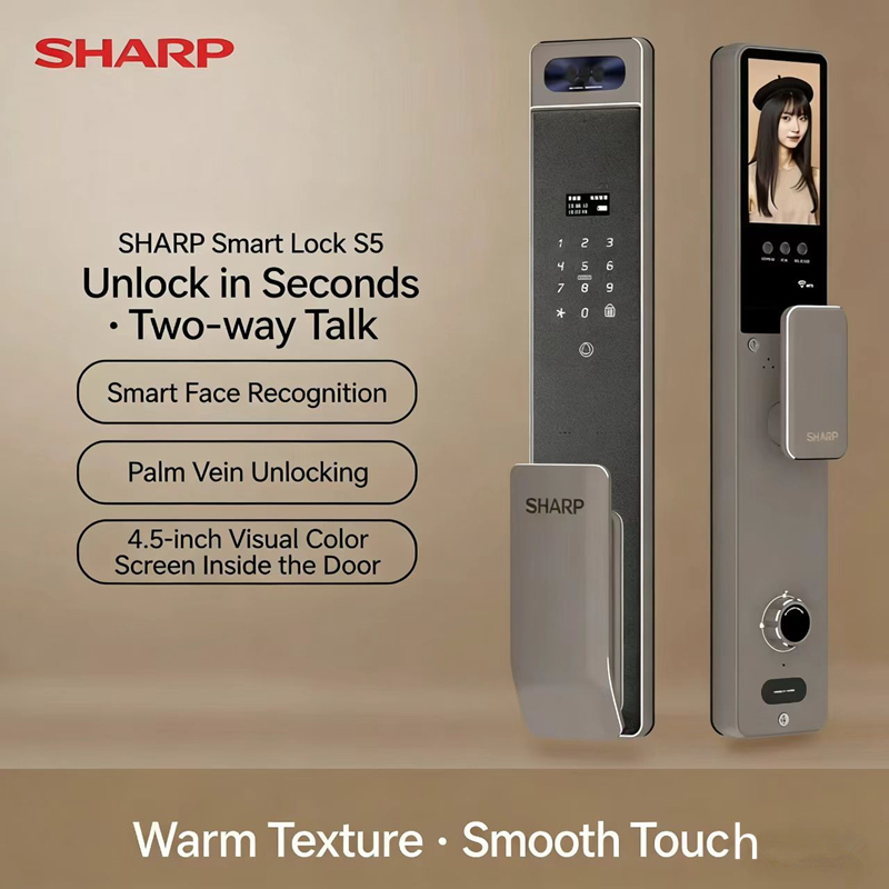 Smart Home Door Lock - Serrure intelligente entièrement automatique Sharp S5-FV
