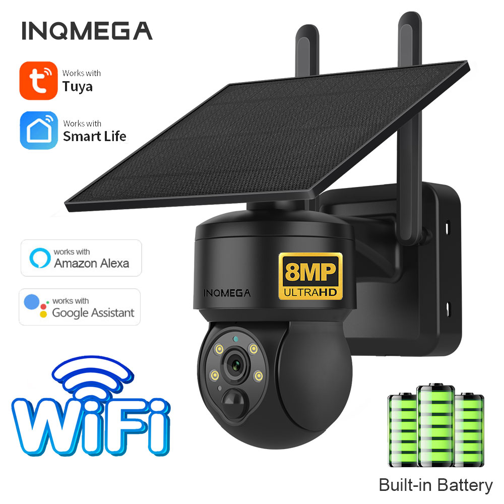 Smart Home Outdoor Camera - INQMEGA 8MP TUYA caméra solaire détection