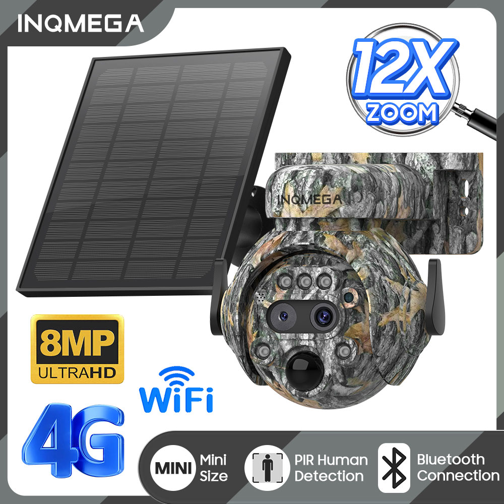 Smart Home Outdoor Camera - INQMEGA 8MP caméra à énergie solaire