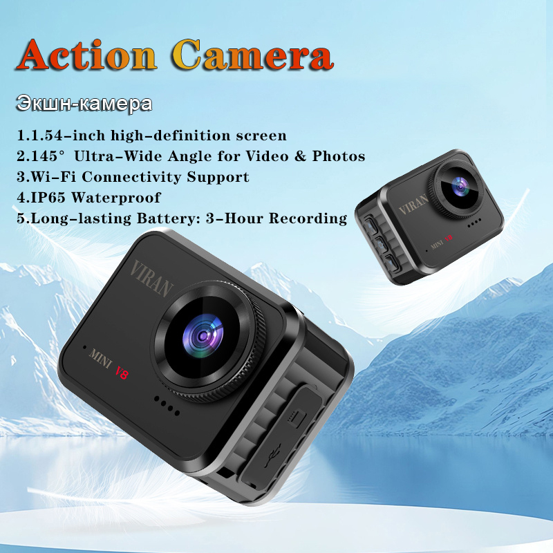 Smart Home Outdoor Camera - Mini caméra d'action 4K Ultra HD