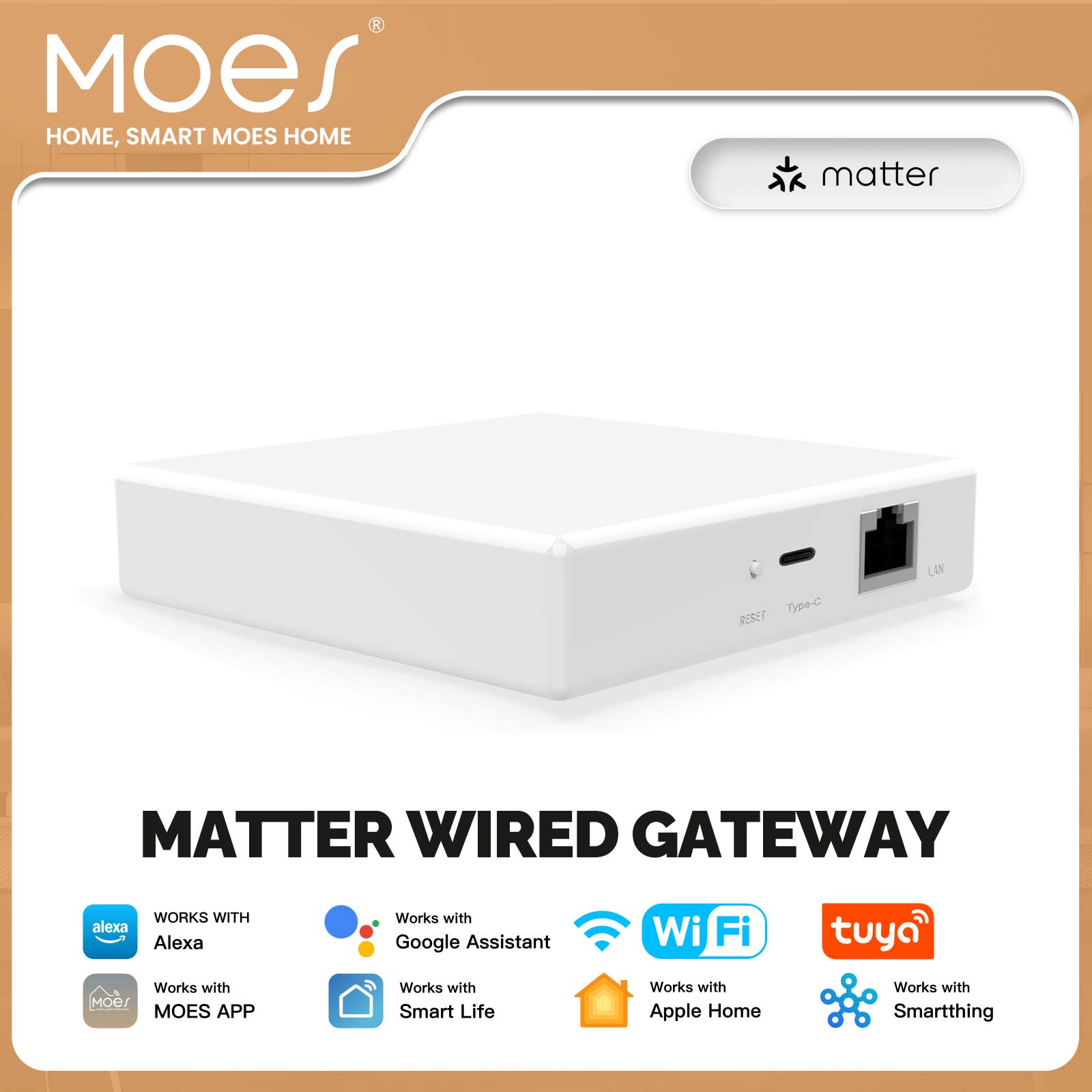 Smart Home Hub Ikea - Passerelle Hub MOES Tuya ZigBee Matter