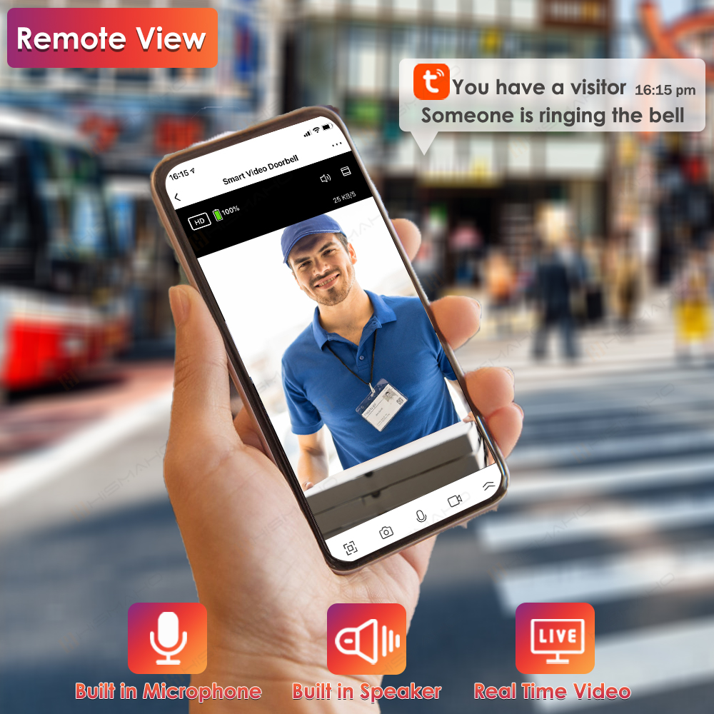 Caméra de sonnette WiFi Tuya e - Smart Home Outdoor Camera avis et prix