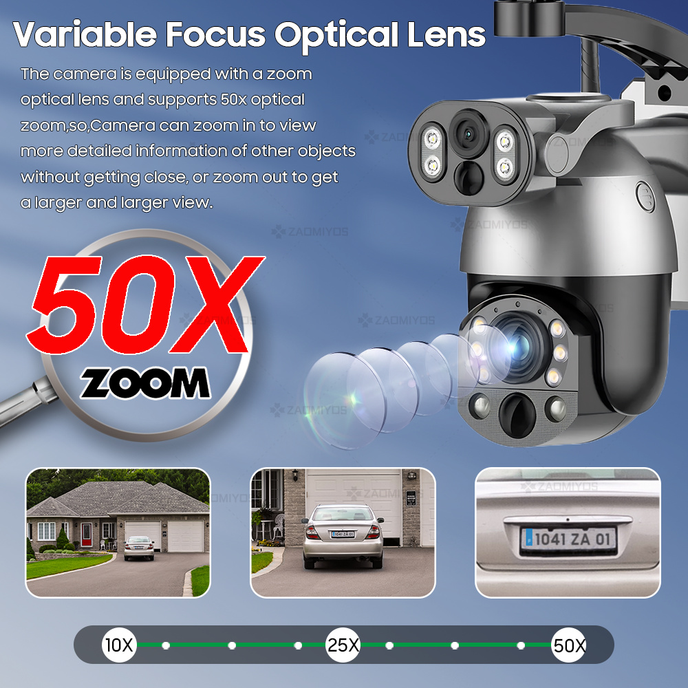 Caméra solaire 4K 50X ZOOM 10M - Smart Home Outdoor Camera avis et prix