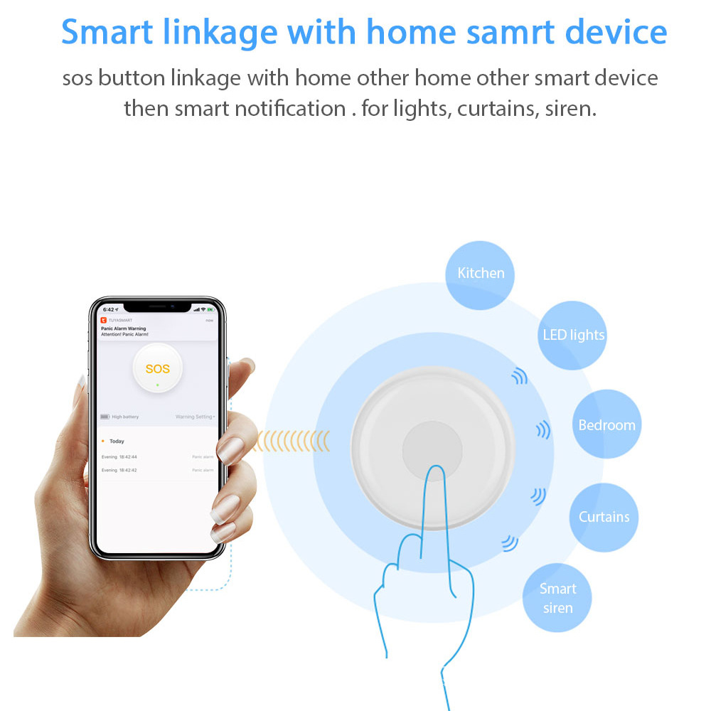 Bouton de panique sans fil Tuy - Smart Elderly Home avis et prix
