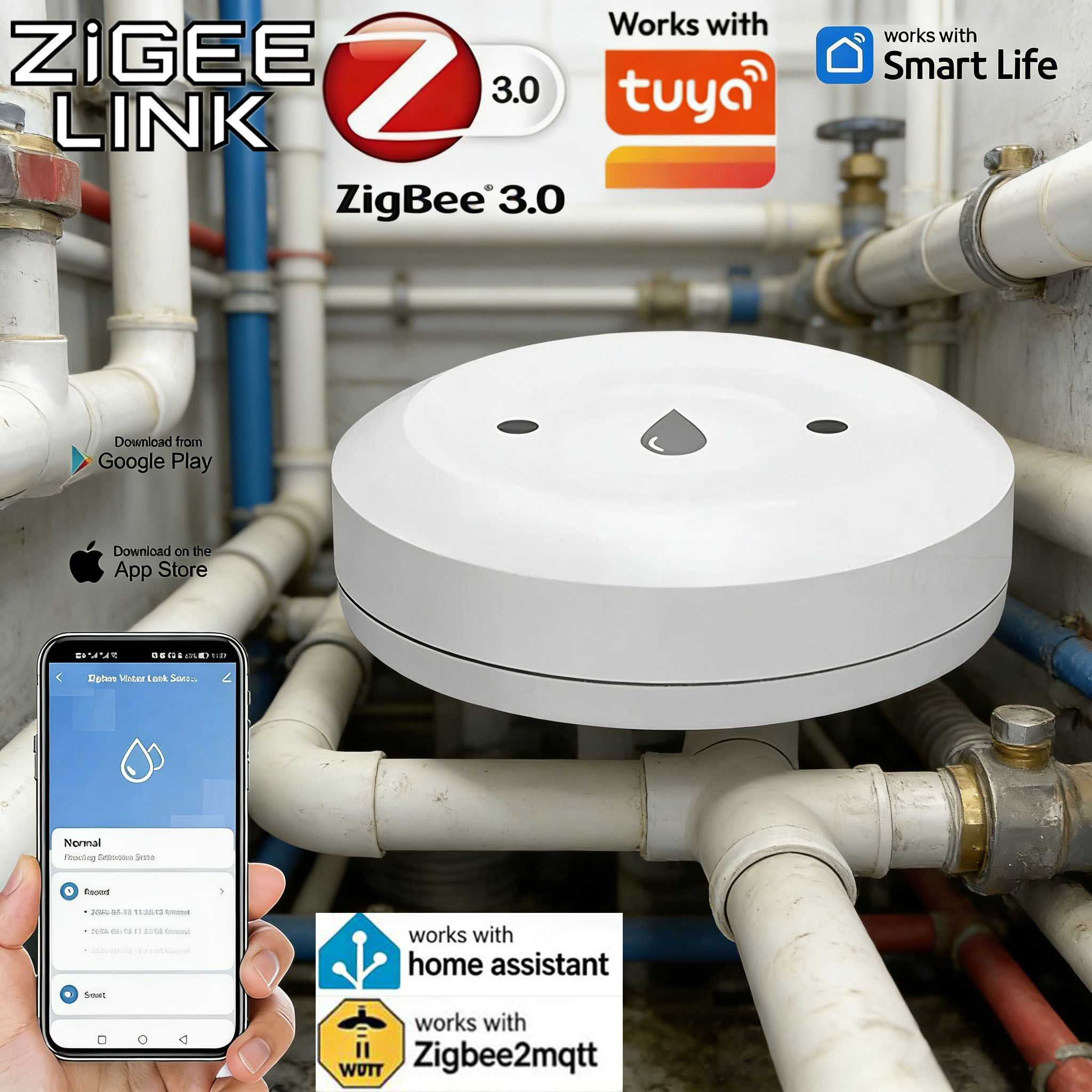 Capteur intelligent de fuite d - Smart Home Water Level Sensor avis et prix