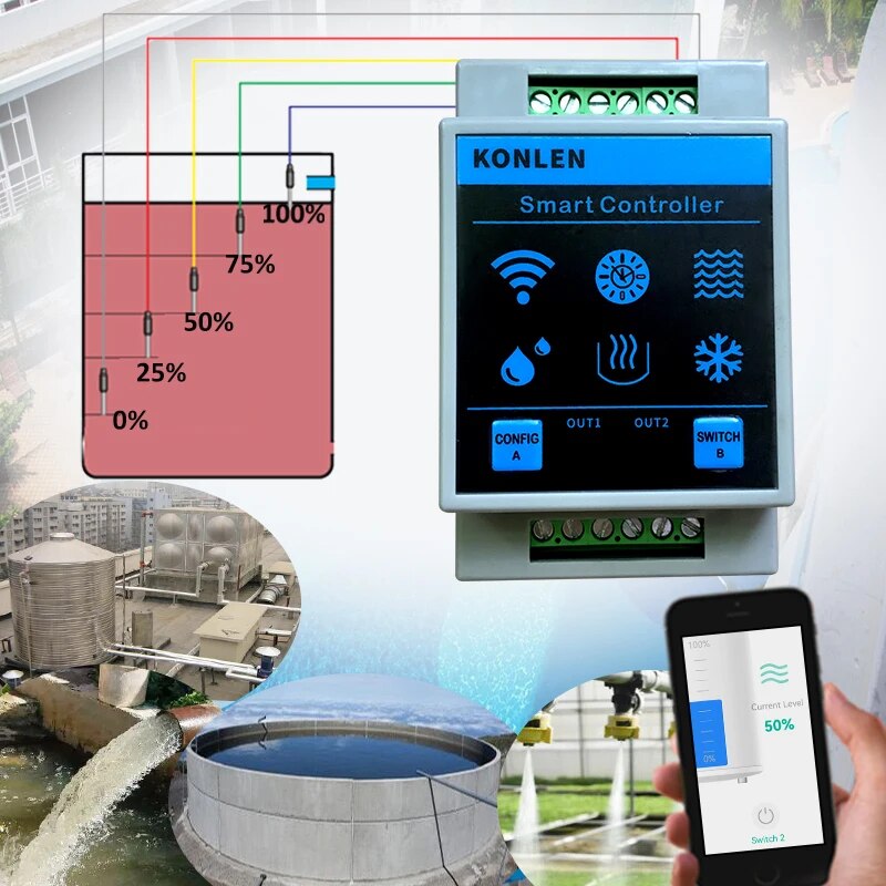 KONLEN-Capteur de niveau d'eau - Smart Home Water Level Sensor avis et prix