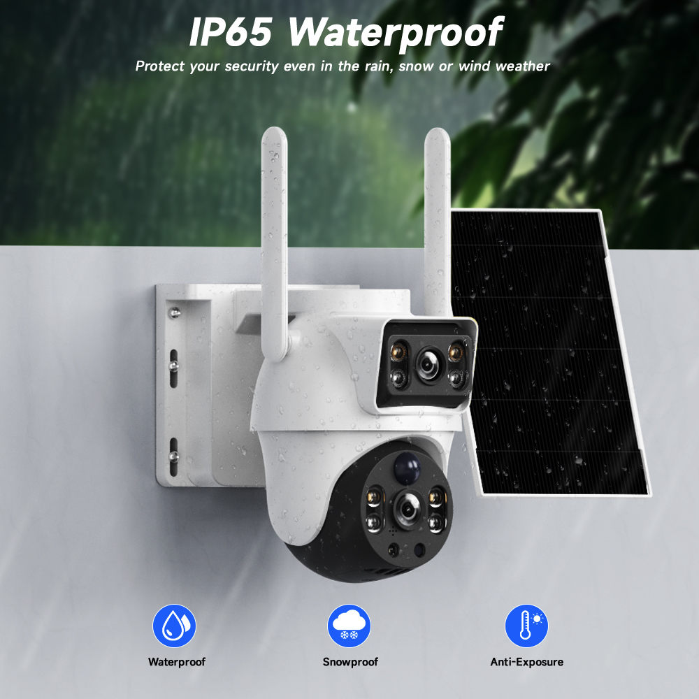 Caméra solaire WiFi double obj - Smart Home Outdoor Camera avis et prix